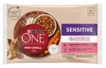 Konservuotas ėdalas &scaron;unims ONE Mini Sensitive, 4 x 85 g