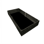 Medinė lysvė Bonus Orbis, 160 x 80 x 27 cm, juoda