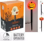 Įsmeigiama LED lauko dekorcija HALLOWEEN, 2 rū&scaron;ių, 3 x AA (neįeina), 11 x 18 x 24,5 cm