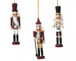 Kalėdinė pakabinama dekoracija NUTCRACKER, įvairių sp., 3 rū&scaron;ys, 3 x 4 x 12,5 cm, 1 vnt
