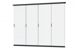 Stumdoma stiklinė sienelė pavėsinėms Pergola ELEGANCE/DELUXE/FUSION 4 m, antracito sp.