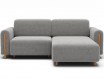 Kampinė sofa Acossta, &scaron;viesiai pilka sp., de&scaron;ininė, 154 x 244 cm x 95 cm