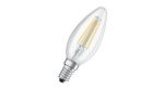 LED lemputė OSRAM Filament, E14, 3,4W 2700K 470lm, B40 žvakės formos, skaidri dimeriuojama