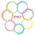 3D plastikų rinkinys Rosa3D PLA PASTEL, 7x30 g, 1.75 mm, skirtas 3D pie&scaron;tukui, įvairių spalvų