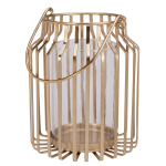 Metalinis žibintas WIRE, auksinės sp., 18 x 21 cm