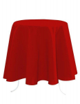 Staltiesė NELSON Nappe Ronde, raudonos sp., &Oslash; 180 cm, 100% poliesteris