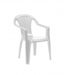 Plastikinė vaiki&scaron;ka kėdė SEDIA BABY, 37 x 40 x 52 cm, baltos sp.