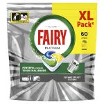 Automatinių indaplovių kapsulės FAIRY Platinum Lemon, 60 vnt.