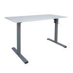 Reguliuojamo auk&scaron;čio ra&scaron;omasis stalas ERGO OPTIMAL su 1 varikliu, 120x60 cm, pilka/balta