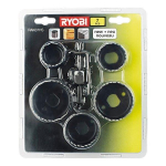 Gręžimo karūnų rinkinys RYOBI RAK07HS, 32/38/45/50/54 mm, 7 dalių