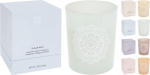 Kvepianti žvakė stikliniame indelyje PASTEL SPRING, 4 rū&scaron;ys, 9 x 11 cm
