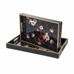 Dekoratyvinis stiklinis padėklas ORIENTAL, 40 x 25 x 4,5 cm