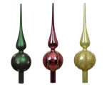 Stiklinė eglės vir&scaron;ūnė TREETOPPER GLITTER, įvairių sp., 3 rū&scaron;ių, 8 x 31 cm, 1 vnt