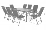 Lauko baldų komplektas Ibiza 185 cm, juoda