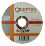 Metalo pjovimo diskas CORTEX, 115 x 1,0 x 22 mm, nerūdijančiam plienui