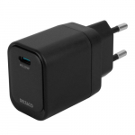 Sieninis kroviklis DELTACO USBC-AC151, 1x USB-C PD, 20 W, juodos sp.