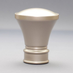 Karnizo užbaigimas LUXOR, metalinis, &scaron;v. matinio sidabro sp., &Oslash; 25 mm, 2 vnt.