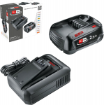 Akumuliatoriaus ir kroviklio rinkinys BOSCH, 18 V, 2,5 Ah Li-ion, kroviklis AL 18V-44