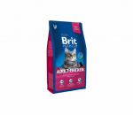 Sausas ėdalas suaugusioms katėms BRIT PREMIUM su vi&scaron;tiena, 1,5 kg