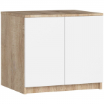 Antresolė spintai 60 cm, ąžuolo, balta