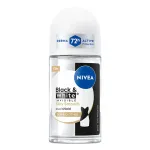Rutulinis antiperspirantas Nivea Black & White Invisible Silky Smooth, 50 ml