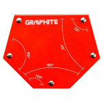Magnetinis suvirinimo kampas GRAPHITE, i&scaron;laikomas svoris 34,0 kg, 45&deg;/60&deg;/75&deg;/90&deg;/135&deg;