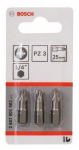 Sukimo antgaliai BOSCH Extra Hard, PZ3, 25 mm, 3 vnt.