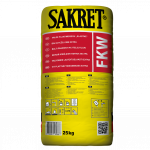 Plytelių klijai SAKRET FKW, padidinto elastingumo, baltos sp., 25 kg