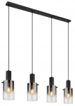 Pakabinamas &scaron;viestuvas GLOBO FLORENTINA,4xE27,40W,230V,metalinis,juodos sp,12,5x102x150cm