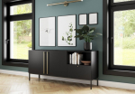 Komoda Lanzzi 180 cm, juoda