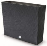 Lauko plastikinis vazonas RATO CASE T, su įdėklu, antracito sp., 24 x 77 x 69 cm