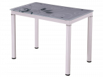Valgomojo stalas DAMAR, 100 x 60 cm, baltas