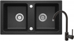 Deante granitinė virtuvinė plautuvė Deante Zorba su mai&scaron;ytuvu ZQZA2203, Graphite
