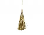 Kalėdinė pakabinama dekoracija TASSEL, &scaron;v.auksinės sp., 1 x 3,5 x 15 cm, 3 vnt