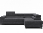 Kampinė sofa - lova Colesio, tamsiai pilka sp., de&scaron;ininė, 200 x 274 cm x 93 cm
