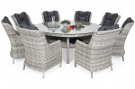 Lauko baldų komplektas Bristol Round Elegant 180, &scaron;viesiai pilka