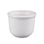 Keraminis vazonas BANGA 3, baltos sp., blizgus, 17 x 14 cm