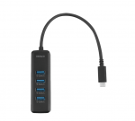 USB-C &scaron;akotuvas DELTACO, 5 Gbps, 4x USB-A, / USBC-HUB202 / 1902427, plonas, juodos sp.