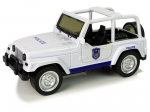 Policijos automobilis visuregis, baltas