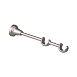 Karnizo laikiklis NOVA, metalinis, dvigubas, &scaron;v. matinės sidabro sp., L20 cm, &Oslash; 19-19 mm