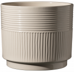 Keraminis vazonas NARA, kreminės sp., blizgus, 16 x 14 cm