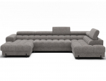 Kampinė sofa - lova Feraria, pilka sp., 202 x 358 cm x 93 cm