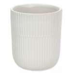 Keraminis vazonas BARCELONA, matinės baltos sp., 13 x 15 cm