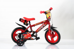 Vaiki&scaron;kas dviratis Dino Bikes Cars, juodas/raudonas, 12"