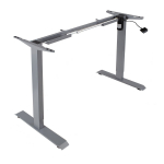 Reguliuojamo ra&scaron;omojo stalo kojos ERGO su 1 varikliu,  h71-121 cm, pilka