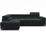 Kampinė sofa - lova Colesio, žalia sp., kairinė, 200 x 274 cm x 93 cm