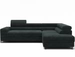 Kampinė sofa - lova Colesio, žalia sp., de&scaron;ininė, 200 x 274 cm x 93 cm