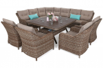 Lauko baldų komplektas Windsor Corner, Ginger / Brown Melange