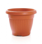 Lauko plastikinis vazonas TERRA, rudos sp., 20 x 16 cm