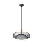 Pakabinamas LED &scaron;viestuvas OSRAM MESH PENDANT, 18,5W 3000K 1930lm, plienas/medis &Oslash;40x120cm